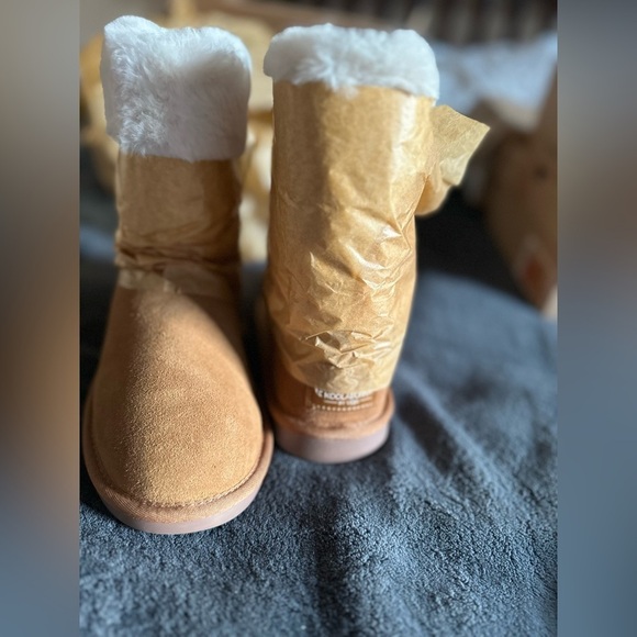 NIB Koolaburra By UGG Aubrei Short Boot - Kids' - Chestnut - Size 5 - Picture 6 of 14